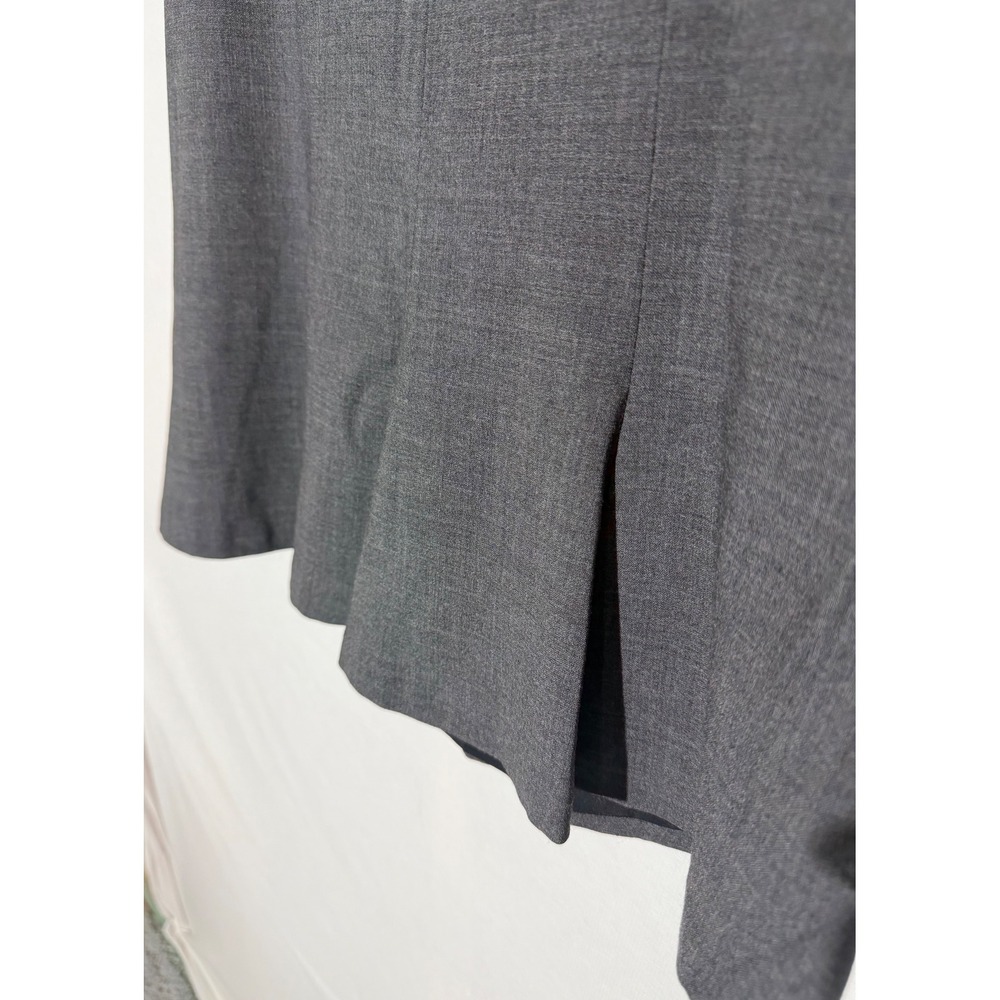 Express Curvy Gray Wool Blend Pleated Kick Flare Mini Skirt Size 2 EUC - Picture 2 of 8